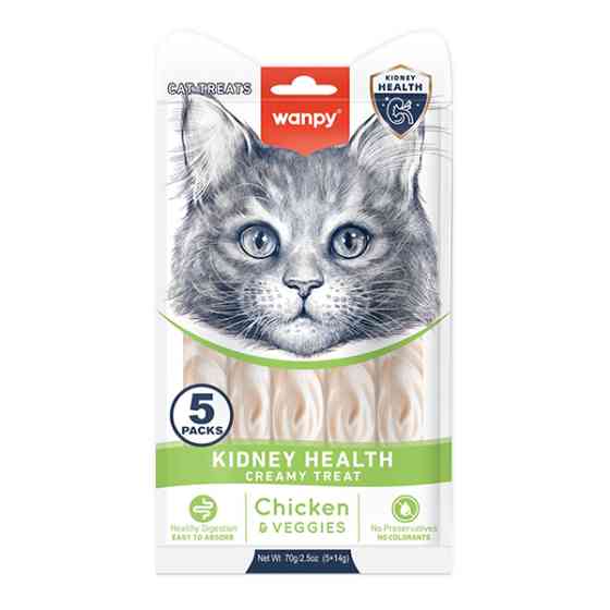 Wanpy Functional Creamy Lickable Treat Kidney Health ВАНПІ ЗДОРОВ’Я НИРОК функціональні рідкі ласощі для котів із нирковою недостатністю Київ