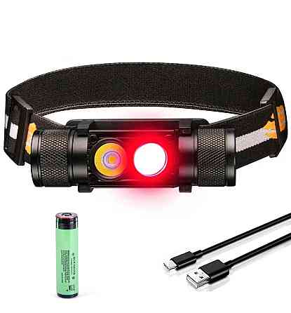 Тактический налобный фонарь Sofirn H25LR с красным светом 660лм + аккумулятор 3400 мАч Киев