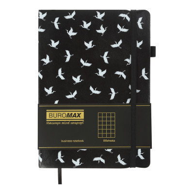 Книга записная Buromax Relax 96 листов А5 в клетку черный (BM.295101-01) Винница - изображение 2