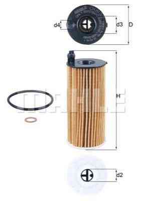 KNECHT (MAHLE) OX 813/2D — Оливний фільтр для BMW | Максимальний захист двигуна та ефективне очищення моторної оливи Ковель