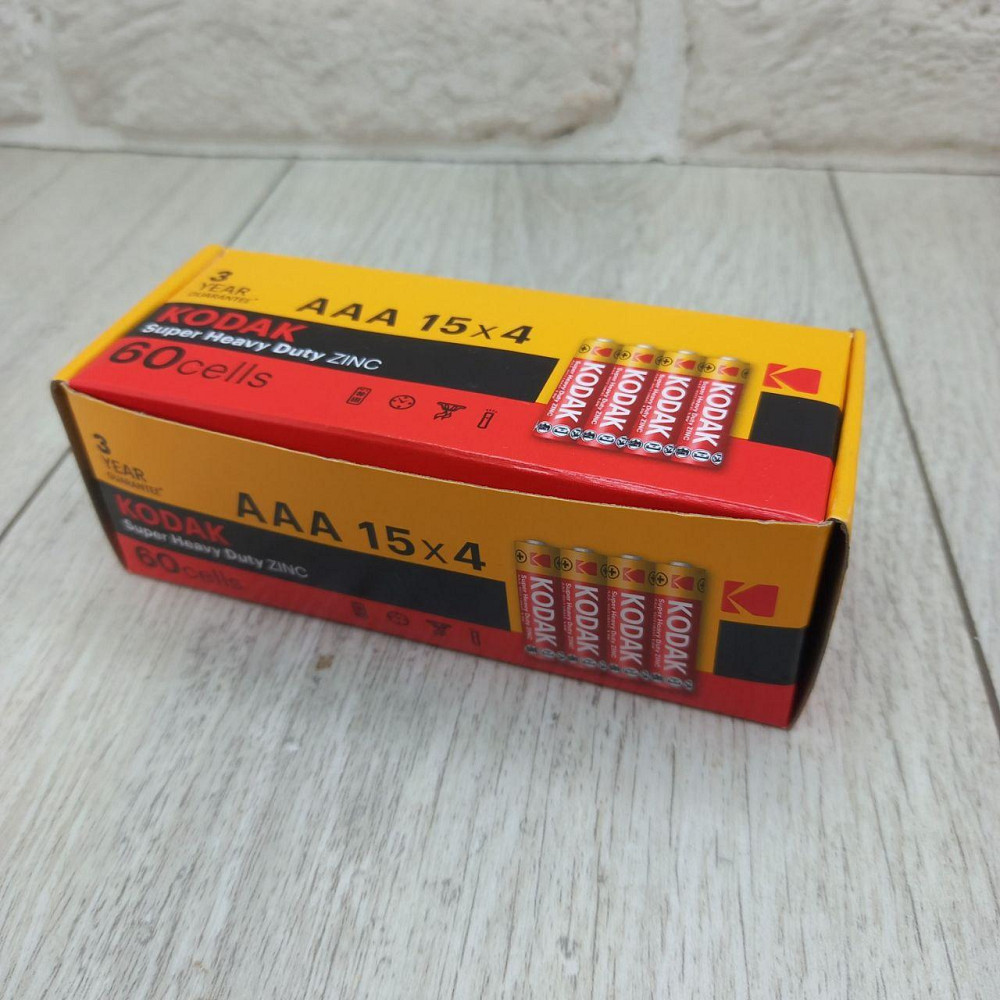 Батарейки KODAK AAA/R3 солевые, блок 60 штук Харьков - изображение 1