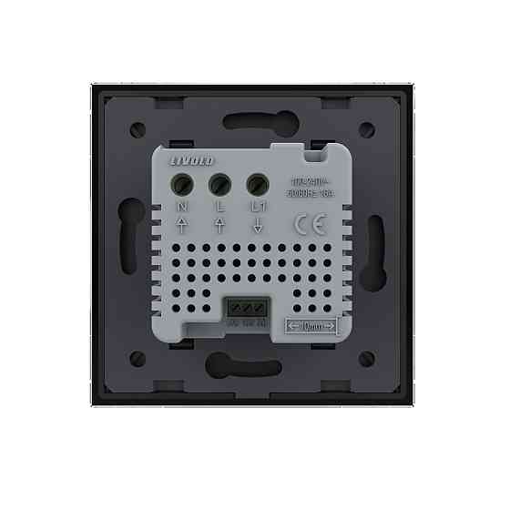 Терморегулятор (термостат) сенсорний програмований для електричної теплої підлоги LIVOLO, чорний скляний (VL-C7FCQ1-2BPS72) Коломия