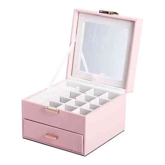 Yiwu Скринька для прикрас з еко шкіри 2 яруси органайзер для ювелірних виробів HP-5-2P Коломыя