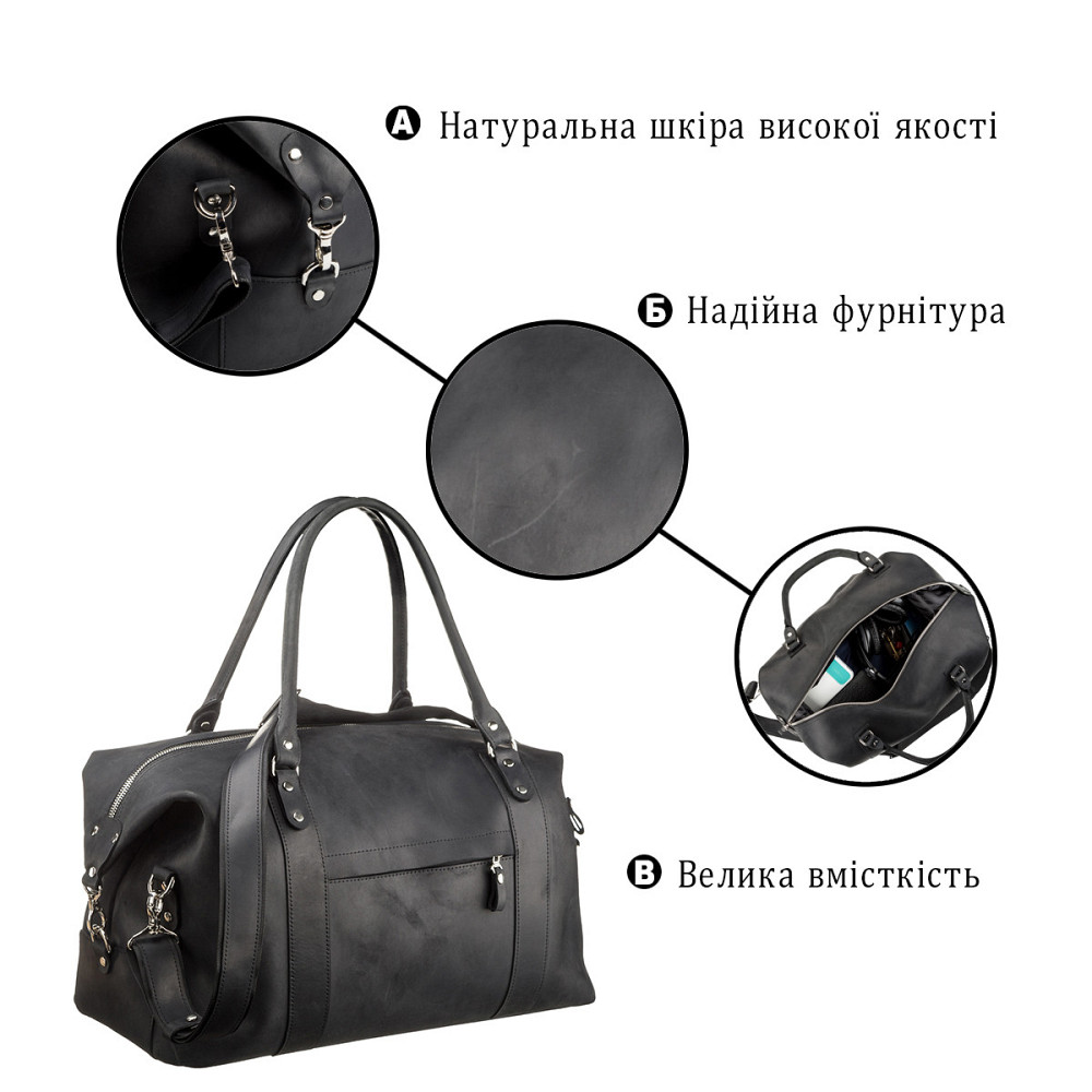 Сумка дорожня SHVIGEL 15302 Чорна Київ - фото 4