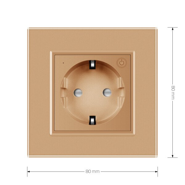 Радіокерована (дистанційна) розетка з пультом LIVOLO, золота, з заземленням та захисними шторками, керування зі смартфона, Alexa, Google Home, 16А 230 Коломыя - изображение 3