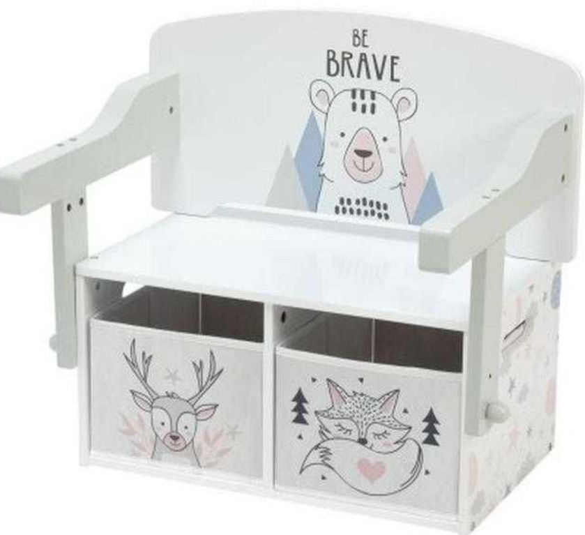 Детская парта 2 в 1: скамья с ящиками для игрушек и книг Livarno Home. Харьков - изображение 3