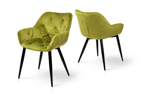 Крісло Парадіз HC-R18, чорний/велюр оливковий Киев