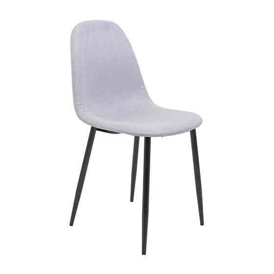 Стілець крісло м'який MacaoDesign U Sorrento 23 чорні ніжки Светло-серый Київ