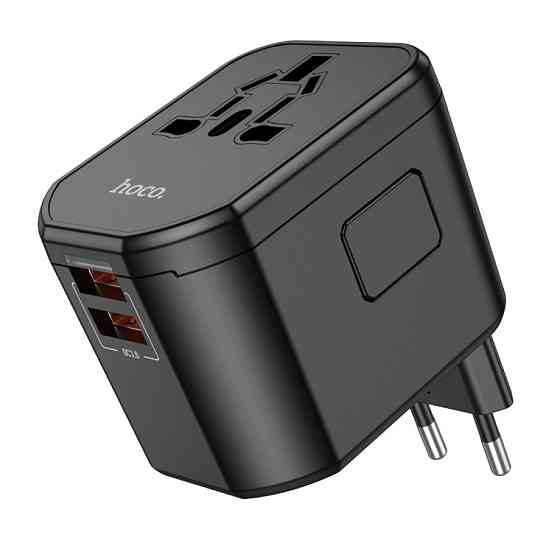 Універсальний зарядний пристрій HOCO AC15 Walker three-port PD20W(1C2A) universal conversion charger Black Одеса