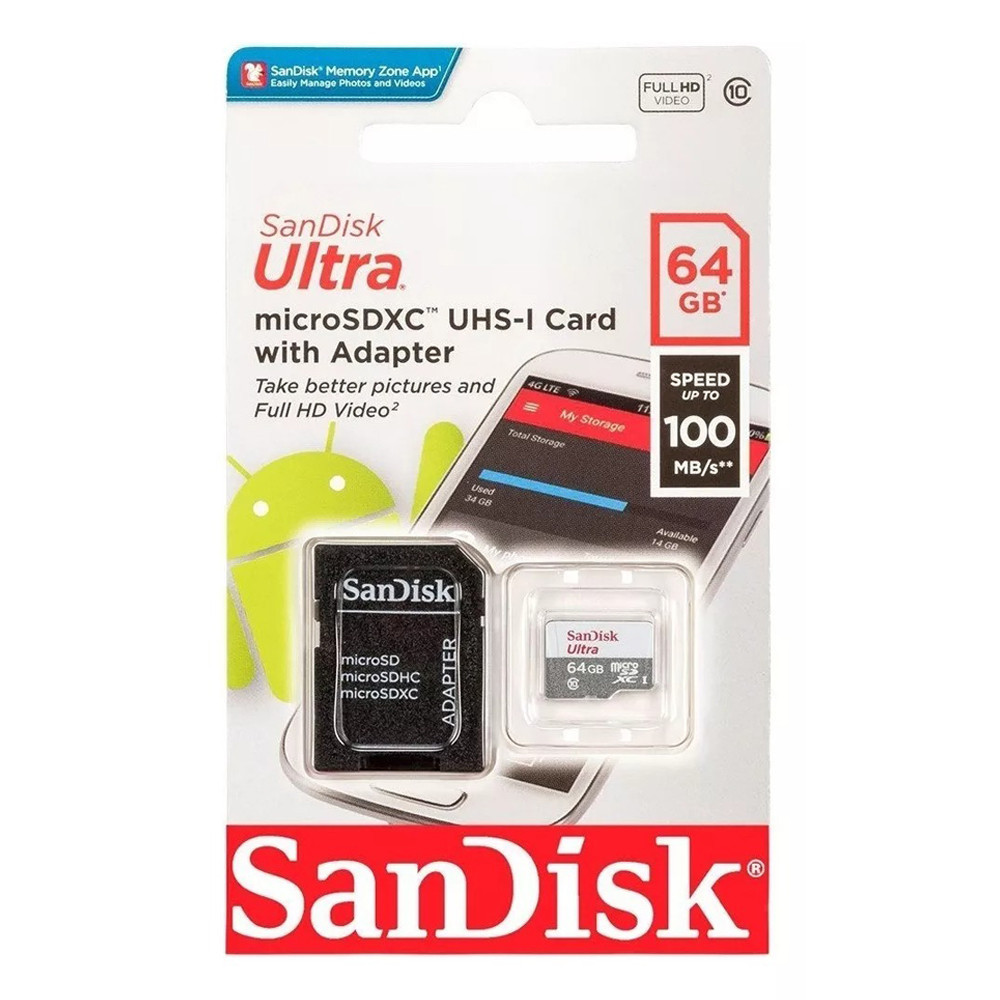 Карта пам'яті SanDisk Ultra 64ГБ microSDXC з адаптером Київ - фото 2