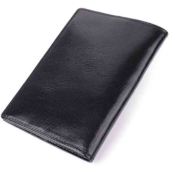 Красива обкладинка на паспорт із глянсової натуральної шкіри Tony Perotti 20891_1 (1597 nero) Чорний Київ