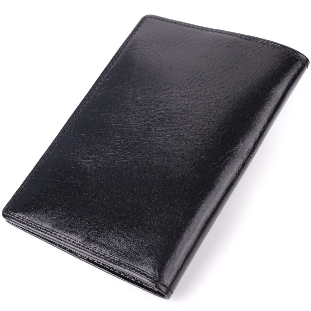 Красива обкладинка на паспорт із глянсової натуральної шкіри Tony Perotti 20891_1 (1597 nero) Чорний Київ - фото 2