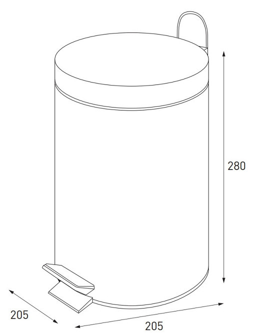 Відро для сміття кругле Zerix Solo-TC0105 SS Color 5 л колір нержавійка (ZX5897) ( 29791 ) Харків - фото 10