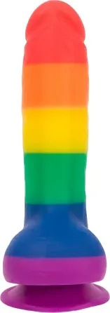 Райдужний фалоімітатор ADDICTION - JUSTIN - 8 "- RAINBOW, 20,3 см, силікон, вібропуля в подарунок Львів