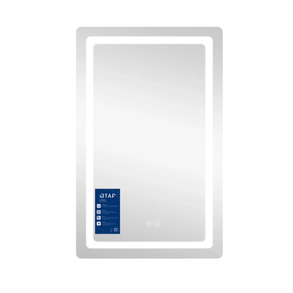 Дзеркало Qtap Mideya (DC-F911) 500х800 з LED-підсвіткою Touch, з антизапотіванням, димером QT2078F911W Київ - фото 15
