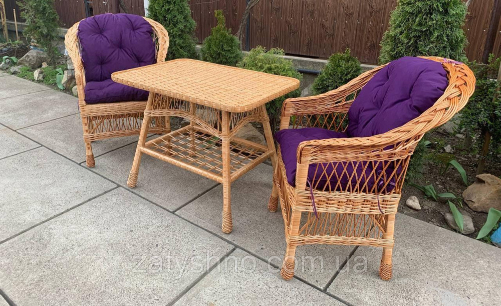 Садовая плетеная мебель с удобными накидками Киев - изображение 1