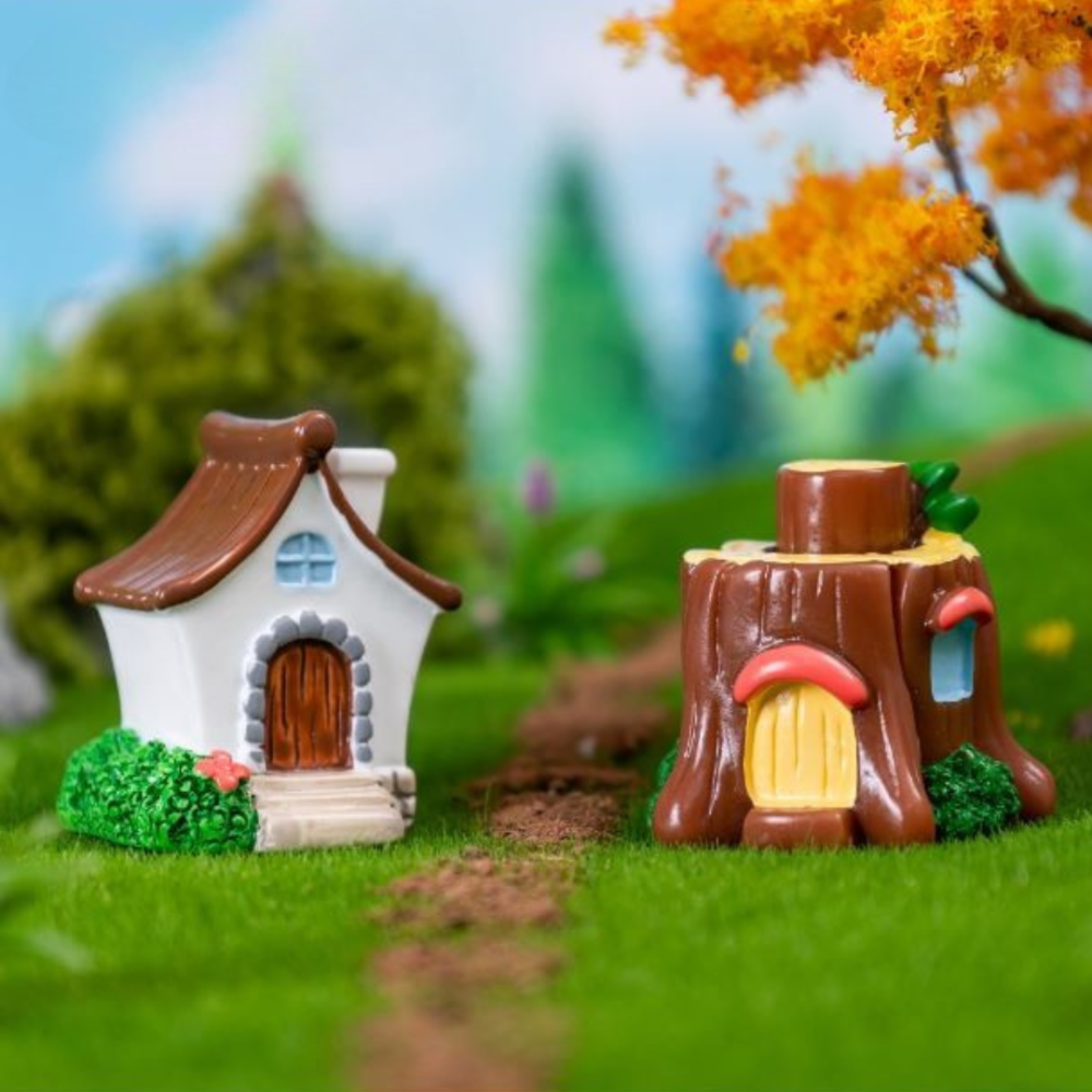 Миниатюрный сказочный домик 4 х 3.3 см для микроландшафта, хендмейда Будиночок-Пеньок Одесса - изображение 4