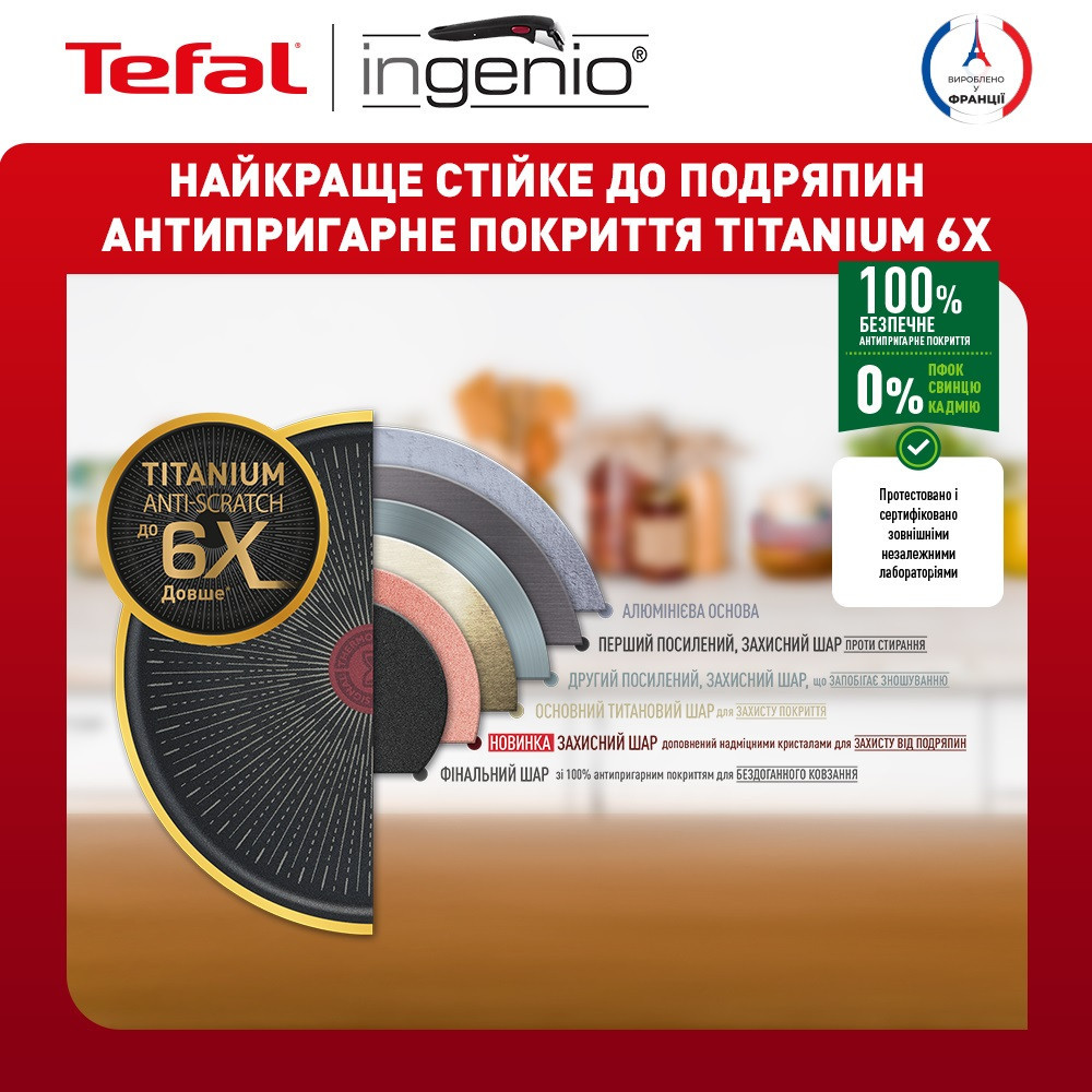 Набір посуду Tefal Ingenio Unlimited 13 предметів (L7639002) ( Чорний ) Харьков - изображение 20