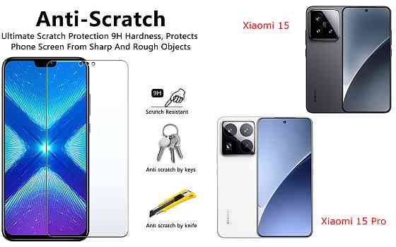 Захисне скло NeoGlass для Xiaomi 15, Xiaomi 15 Pro – надпрозоре та стійке Київ