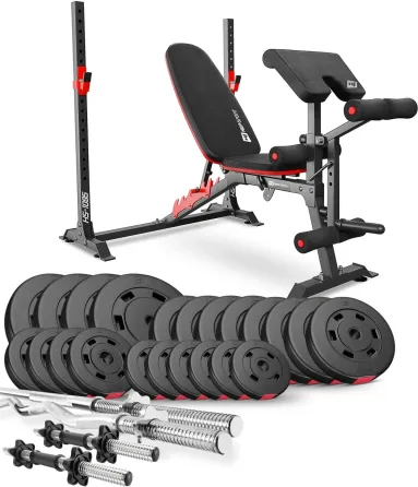 Тренажер Hop-Спорт Zestaw kulturystyczny Premium 135kg z ławką HS-1095 Київ