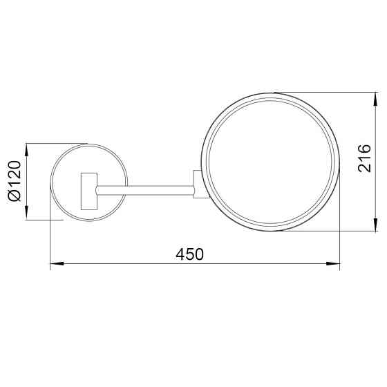 Дзеркало косметичне з підсвічуванням IMPRESE cromo підвісне 181322 Київ