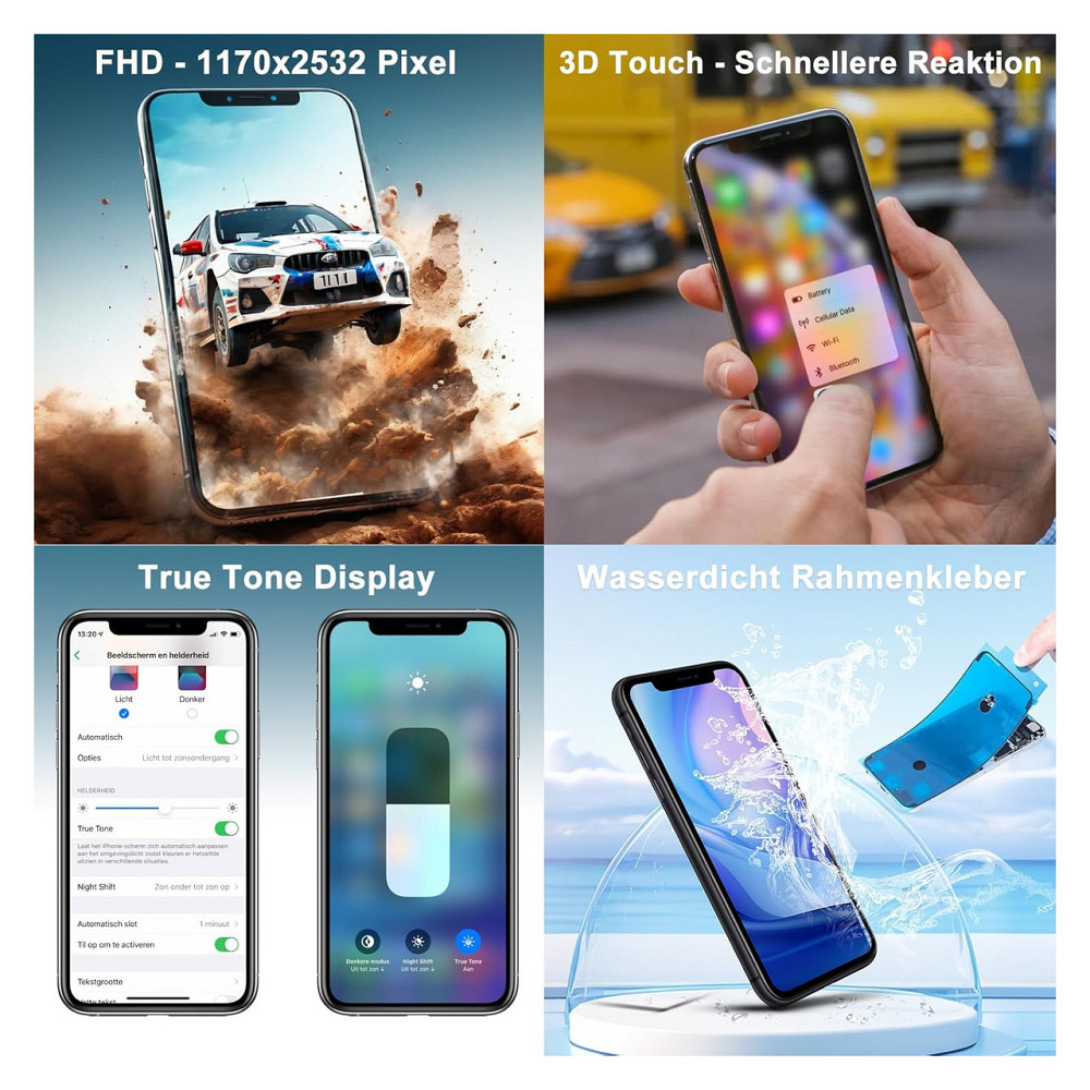 Дисплей модуль екран DIGI4U для iPhone 12 12 Pro 6.1 LCD сенсор Full HD 3D Touch True Tone Face ID з рамкою комплект Київ - фото 7