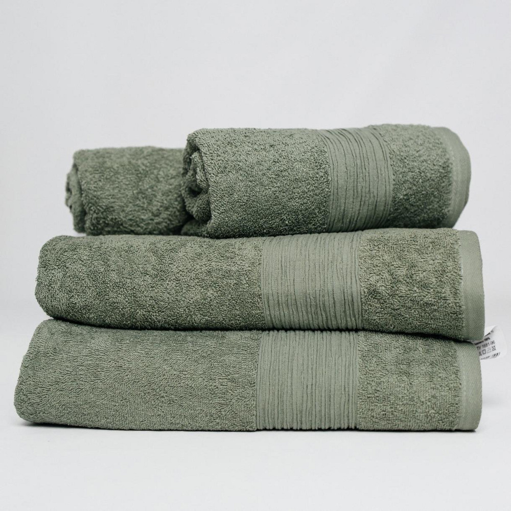 Набір Махрових рушників , Махра,Оливковий, 50/90 та 70/140 Київ - фото 2