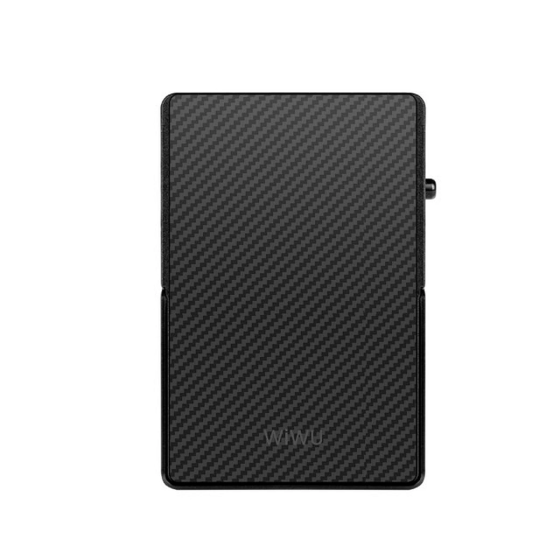 Картхолдер WIWU Warriors Carbon Magsafe Metal Stand Card Holder MW-007 Black Одеса