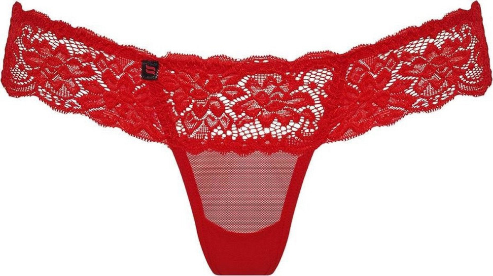 Стринги мереживні Obsessive 863-THO-3 червоні, L/XL Sex Aura Київ - фото 5