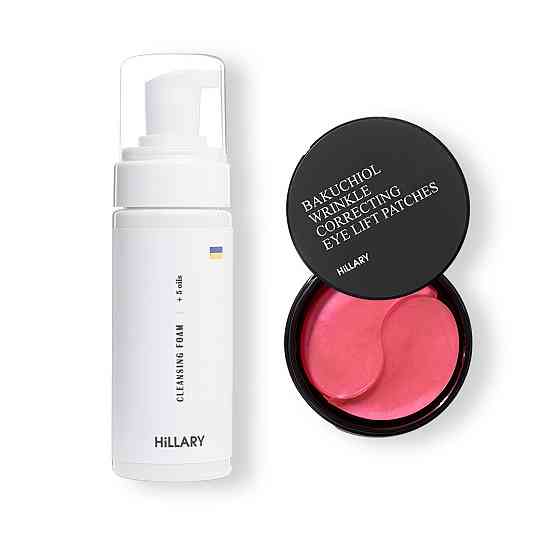 Розгладжувальні патчі з біо-ретинолом + Очищуюча пінка для нормальної шкіри Київ