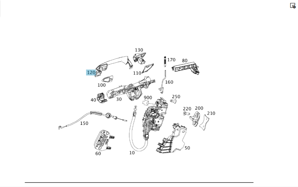 Mercedes-Benz  A2047600270 Зовнішня ручка правих дверей E-class W212 SLK/SLC R172 C-Class Estate S204 C-Class W204 GLK X204 C-Class Coupe C204 E-Class Одесса - изображение 5