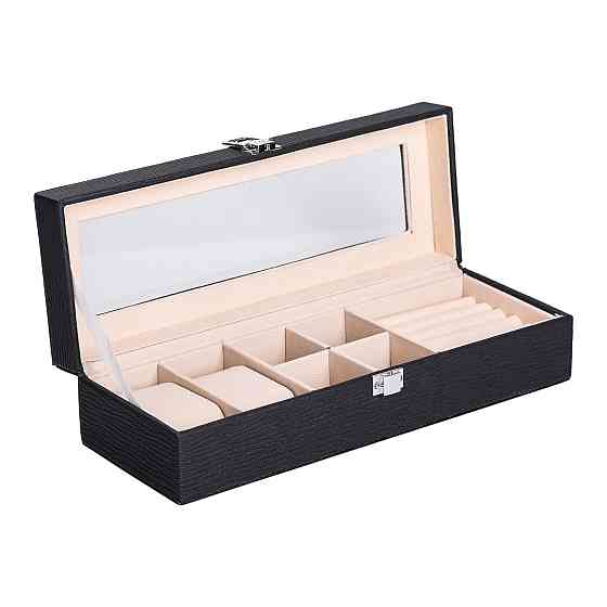 Скринька для прикрас із еко шкіри 31×11×8 см органайзер для ювелірних виробів HP-5-5B Коломия