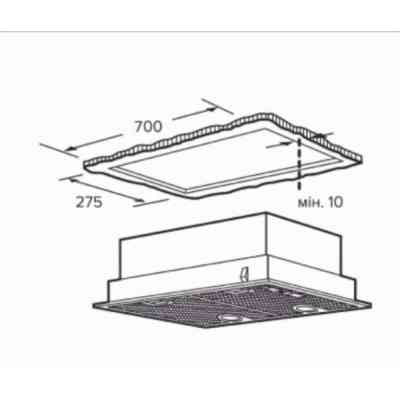 Вытяжка кухонная Interline SOLO ULTRA BK A/72/T Винница