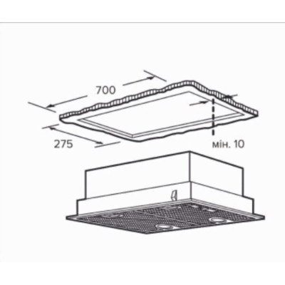 Вытяжка кухонная Interline SOLO ULTRA BK A/72/T Винница - изображение 2