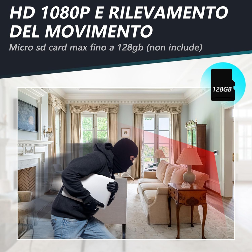 Мини-камера LXMIMI ZR01 Full HD 1080P в USB-адаптере, датчик движения, циклическая запись, microSD до 128 ГБ Киев - изображение 5