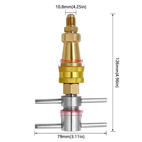 Муфта Ганзена быстросъемная 1/4 для заправки холодильного оборудования Винница