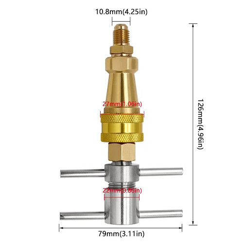 Муфта Ганзена быстросъемная 1/4 для заправки холодильного оборудования Винница - изображение 5