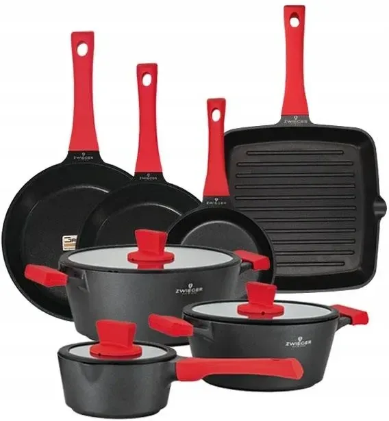 Zwieger Obsidian Комплект Garnków 16/24/28cm + Сковорідка 20/28cm (ZWOBS18) Киев - изображение 1