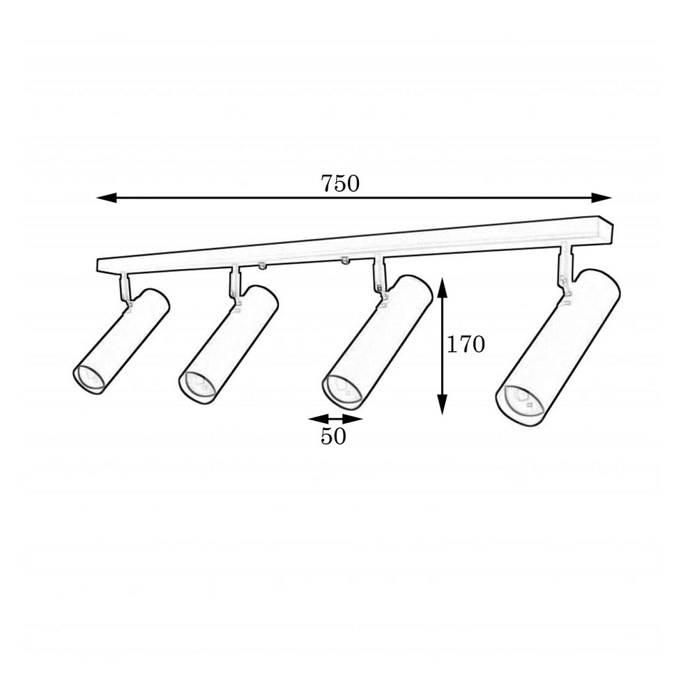 Светильник на планке с поворотними плафонами 4-Е27 NL 1750-4 AL Одесса - изображение 5