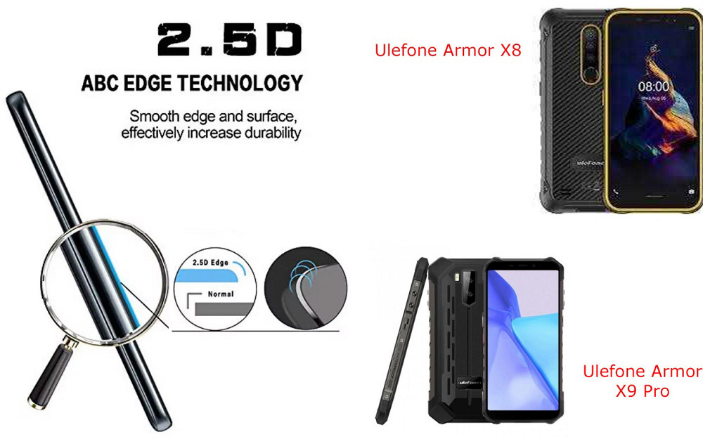 Захисне скло ArmorGlass для Ulefone Armor X8, Armor X9 Pro – стійке до подряпин та ударів Київ - фото 2