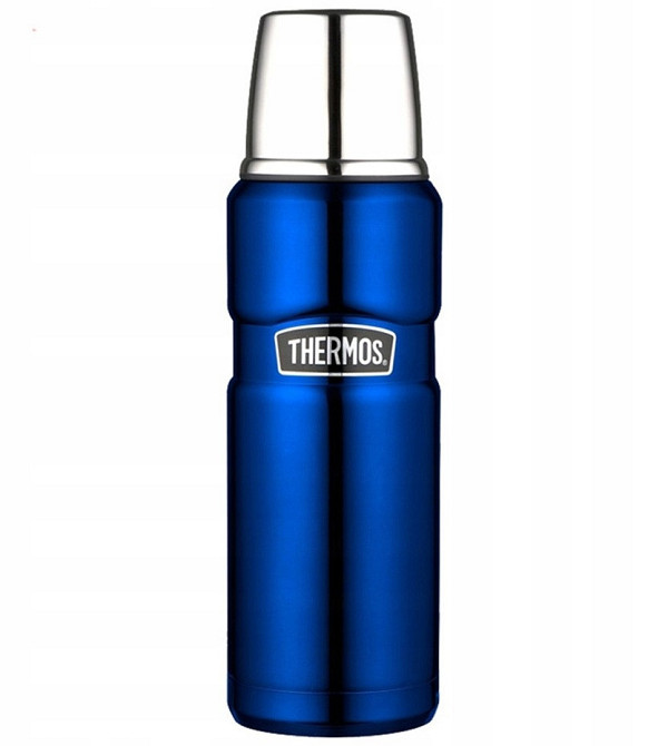 Термос для напоїв з чашкою 470 мл Thermos "King Flask" Metalic Blue (170016) Нержавіюча сталь Нововолинськ - фото 1