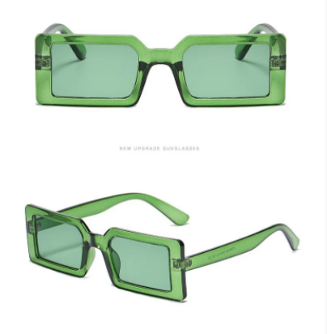 Окуляри сонцезахисні прямокутні зелені Київ - фото 1