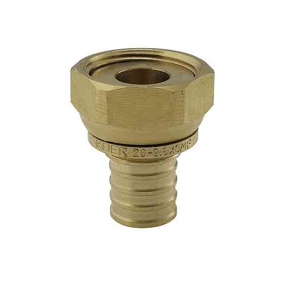 Переходник с накидной гайкой под плоское уплотнение Koer KA.A08F-20S - 20(2.8mm) x 3/4