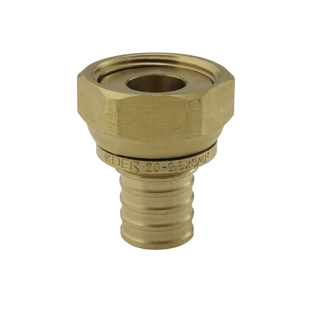 Перехідник з накидною гайкою під плоске ущільнення Koer KA.A08F-20S - 20(2.8mm) x 3/4"F (KR4867) Київ - фото 4