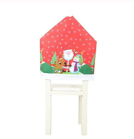 Новогодний чехол на стул c Дедом Морозом 48 на 55 см разноцветный Киев - изображение 3