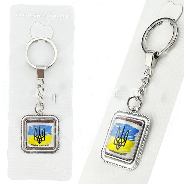 Брелок для ключей квадратный герб Україна понад усе Киев - изображение 1