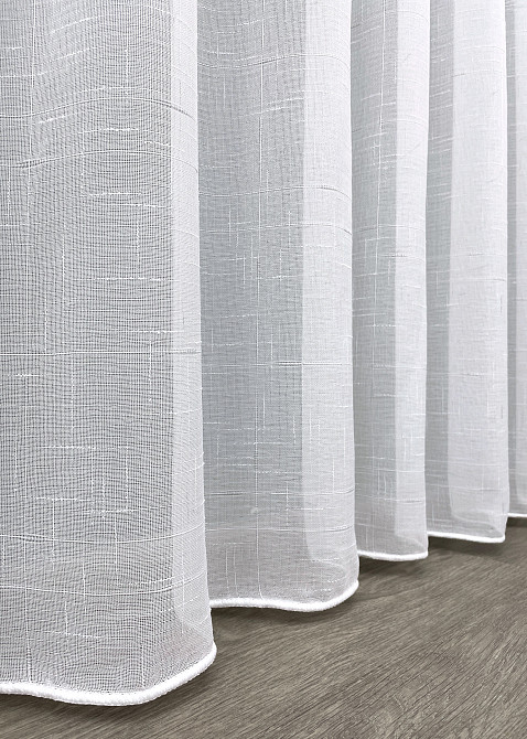 Тюль льон, колекція "Івонна" колір білий з срібним вкрапленням 1208т Київ - фото 7
