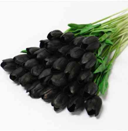 Штучні тюльпани декоративні 5 штук 34 см чорний Київ