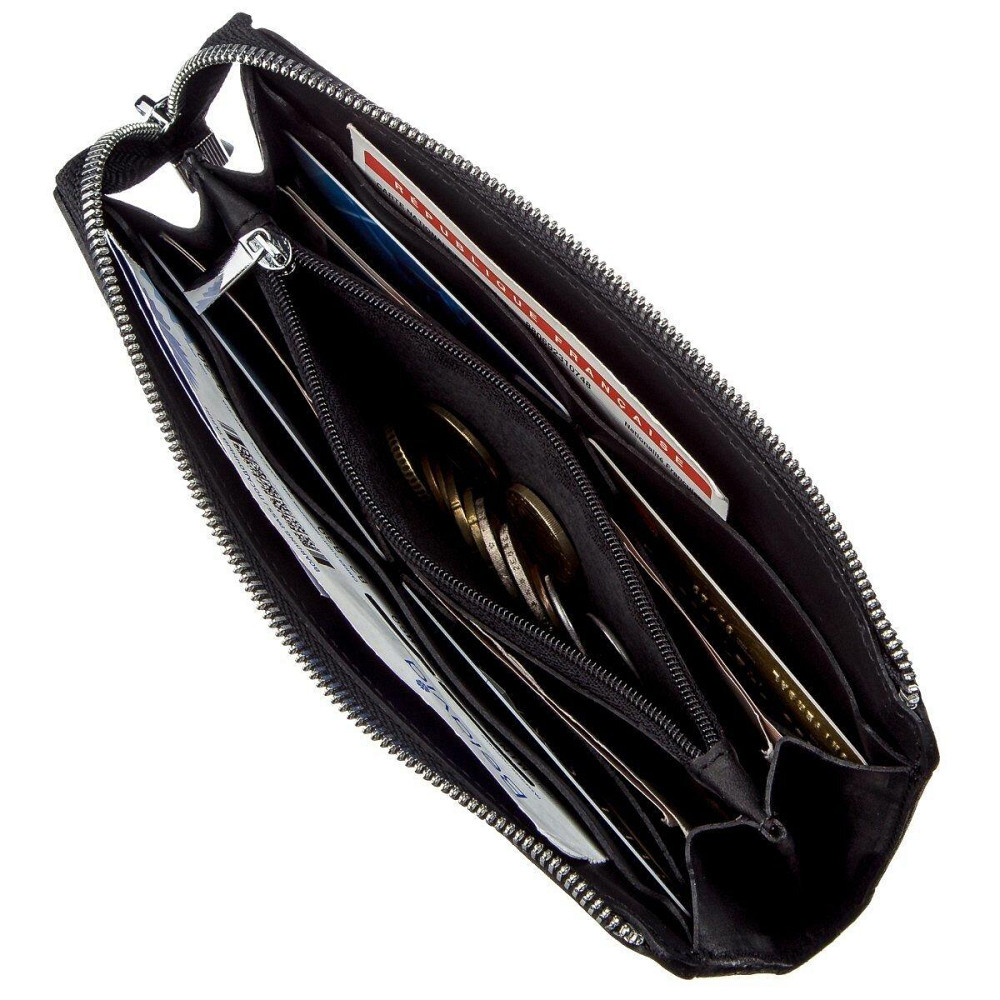 Клатч кожаный матовый Черный (SHVIGEL) Киев - изображение 4