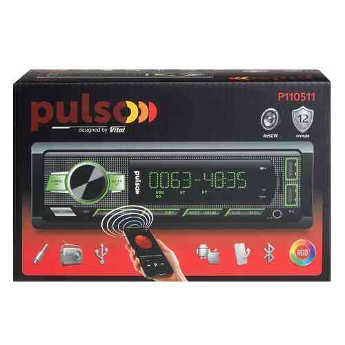 Автомагнитола Pulso-110511 с RGB подсветкой, USB, FM, RCA, LCD-дисплеем и Bluetooth управлением, 4x50 Вт Харьков